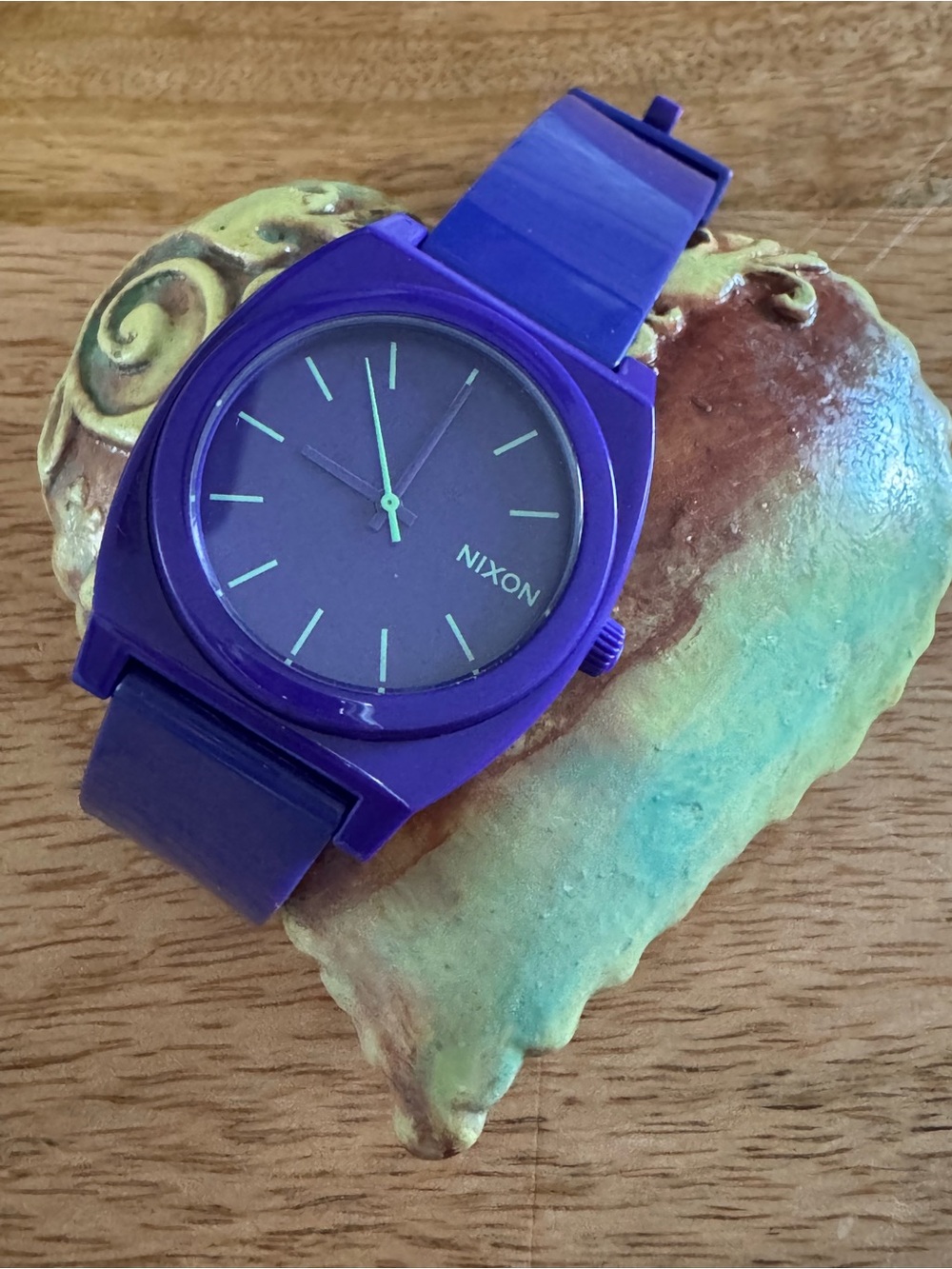 Nixon Purple Silicone Time Teller Watch